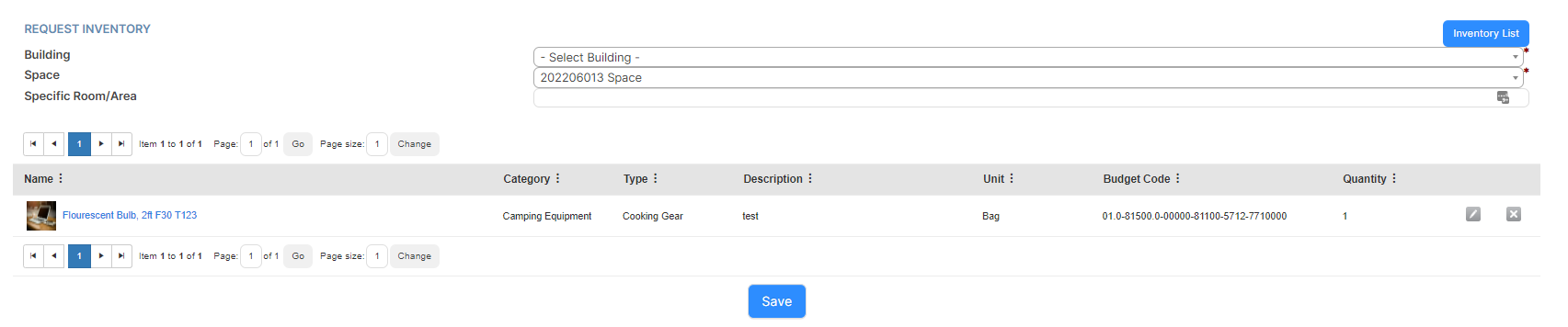 Submitting an Inventory Request – ML Work Orders