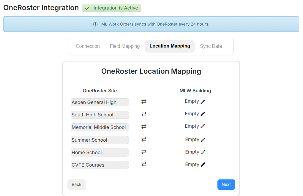 OneRoster Student Information System Integration – ML Work Orders