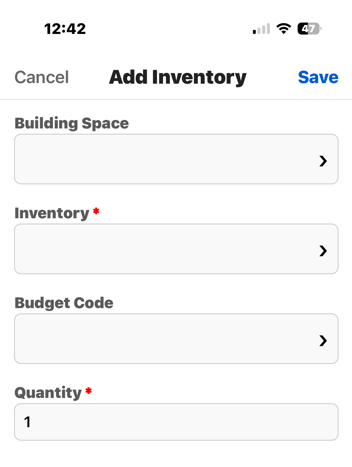 Add Inventory.
