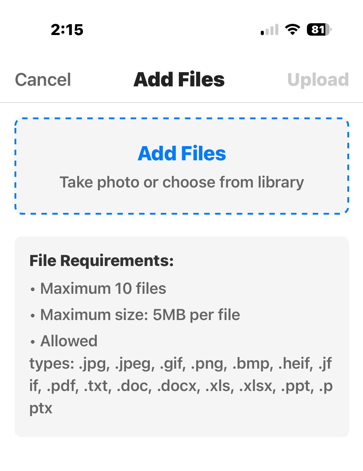 Add Files.