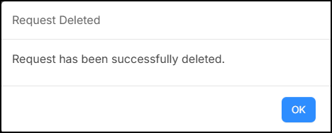 Request delete confirmation.